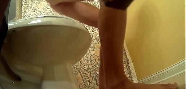  Sexy Blonde toilet teen girlfriend on potty going number two